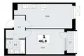 Mieszkanie 1 pokój 47 m² Kommunarka, Rosja