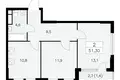 Mieszkanie 2 pokoi 51 m² South-Western Administrative Okrug, Rosja