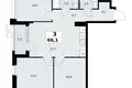 3 room apartment 66 m² Kommunarka, Russia