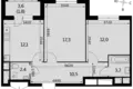 Mieszkanie 2 pokoi 59 m² Razvilka, Rosja