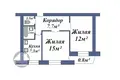 Mieszkanie 2 pokoi 47 m² Baranowicze, Białoruś