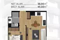 Appartement 2 chambres 45 m² Bayrakli, Turquie