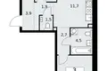 3 room apartment 58 m² poselenie Sosenskoe, Russia