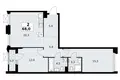 Квартира 2 комнаты 68 м² район Троицк, Россия