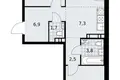 3 room apartment 60 m² poselenie Sosenskoe, Russia