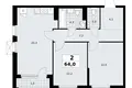 Wohnung 2 zimmer 64 m² Kommunarka, Russland