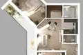 2 room apartment 74 m² Kaliningrad, Russia