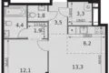 Mieszkanie 2 pokoi 47 m² North-Western Administrative Okrug, Rosja