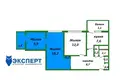 Mieszkanie 3 pokoi 64 m² Mińsk, Białoruś