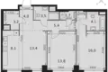 Квартира 3 комнаты 73 м² Северо-Западный административный округ, Россия