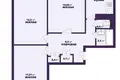 3 room apartment 64 m² Minsk, Belarus