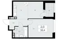 2 room apartment 38 m² poselenie Sosenskoe, Russia