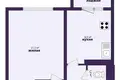 Appartement 1 chambre 37 m² Minsk, Bélarus