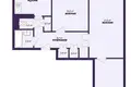 3 room apartment 62 m² Salihorsk, Belarus