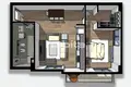 1 bedroom apartment 72 m² Tirana, Albania