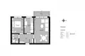 2 room apartment 37 m² Warsaw, Poland