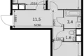 Квартира 2 комнаты 59 м² Развилка, Россия