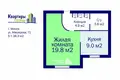 Wohnung 1 zimmer 38 m² Minsk, Belarus