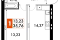 Квартира 1 комната 36 м² Наро-Фоминский городской округ, Россия