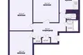 Mieszkanie 3 pokoi 65 m² Mińsk, Białoruś