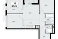 4 room apartment 66 m² Moscow, Russia