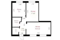 Wohnung 2 zimmer 30 m² Saslauje, Belarus