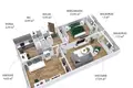 3 room apartment 61 m² Vilnius, Lithuania
