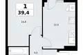 1 room apartment 39 m² Kommunarka, Russia