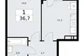 Квартира 1 комната 37 м² район Внуково, Россия