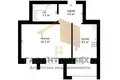 Appartement 1 chambre 44 m² Muchaviecki sielski Saviet, Bélarus