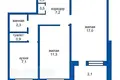 2 room apartment 47 m² Minsk, Belarus