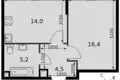 Квартира 1 комната 40 м² Северо-Западный административный округ, Россия