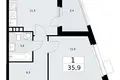 Appartement 1 chambre 36 m² Vnukovo, Russie