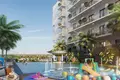 Wohnkomplex New Evergreens Residence with a swimming pool, a green area and a shopping mall, Damac Hills 2, Dubai, UAE