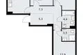 3 room apartment 78 m² Kommunarka, Russia
