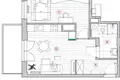 1 room apartment 43 m² in Warsaw, Poland