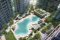 Wohnkomplex New high-rise complex Milan Heights with infinity pools and tennis courts, City of Arabia, Dubai, UAE