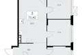 3 room apartment 72 m² poselenie Sosenskoe, Russia