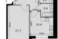 Mieszkanie 1 pokój 41 m² Razvilka, Rosja