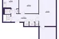 Appartement 3 chambres 62 m² Salihorsk, Bélarus