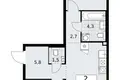 Mieszkanie 2 pokoi 58 m² Troick, Rosja