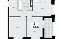 2 room apartment 49 m² poselenie Sosenskoe, Russia