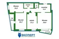 Apartamento 3 habitaciones 102 m² Minsk, Bielorrusia