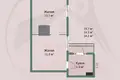Wohnung 2 zimmer 35 m² Baryssau, Belarus