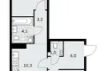 3 room apartment 59 m² poselenie Sosenskoe, Russia