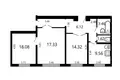 Appartement 3 chambres 77 m² Minsk, Bélarus