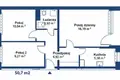 Appartement 3 chambres 51 m² Varsovie, Pologne