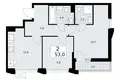 Mieszkanie 2 pokoi 53 m² Troick, Rosja