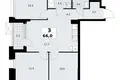 Apartamento 3 habitaciones 66 m² Kommunarka, Rusia