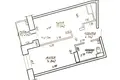 Appartement 2 chambres 41 m² en Minsk, Bélarus
